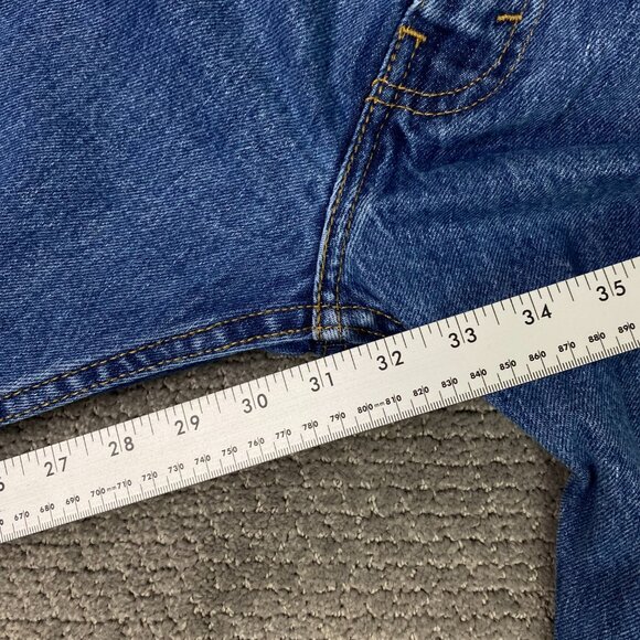 Levi's 505 Regular Fit Straight Leg Jeans Men's 40 x 32 Fits 41 x 31 Blue Cotton - Picture 12 of 12